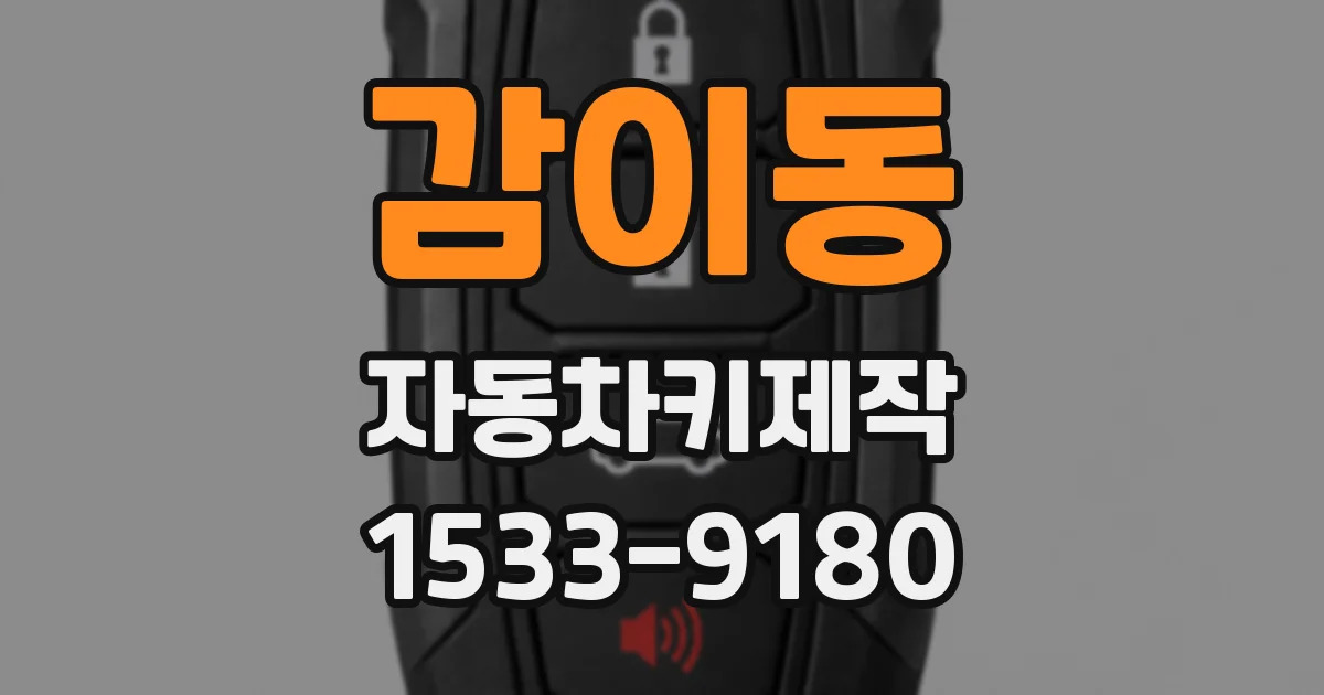감이동 자동차키제작