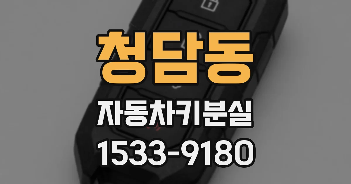 청담동 자동차키분실