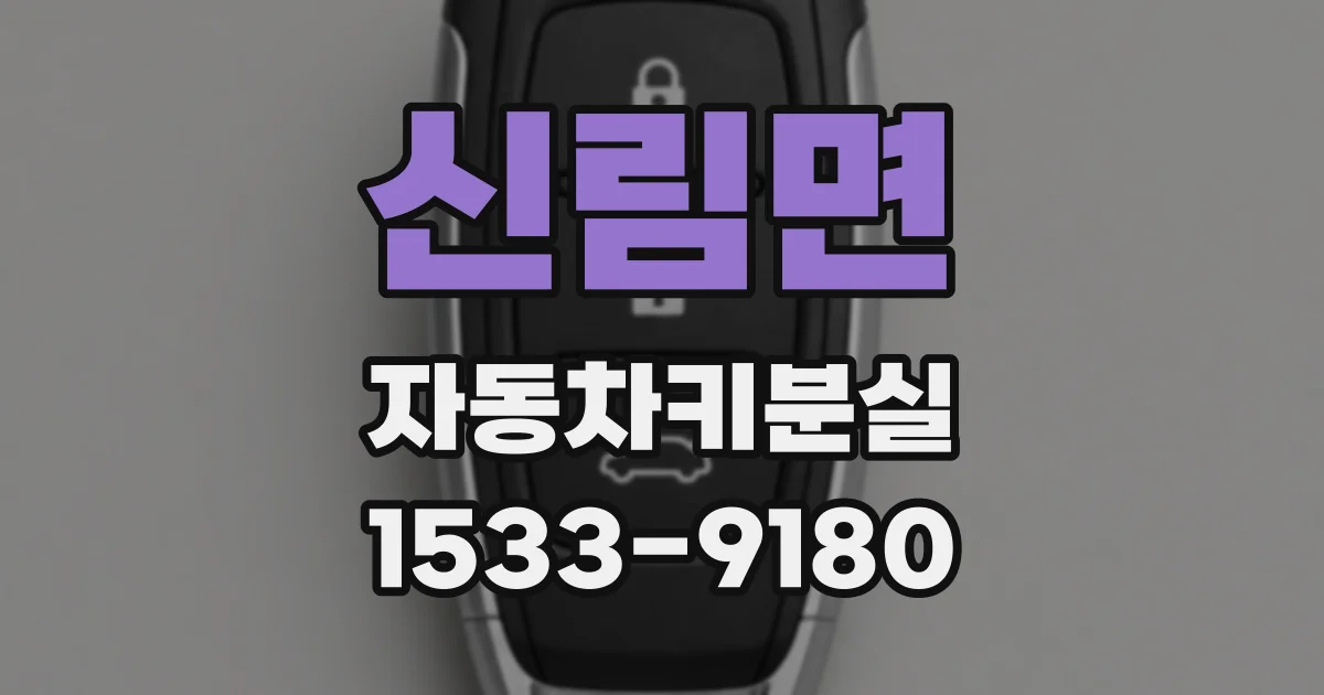 신림면 자동차키분실