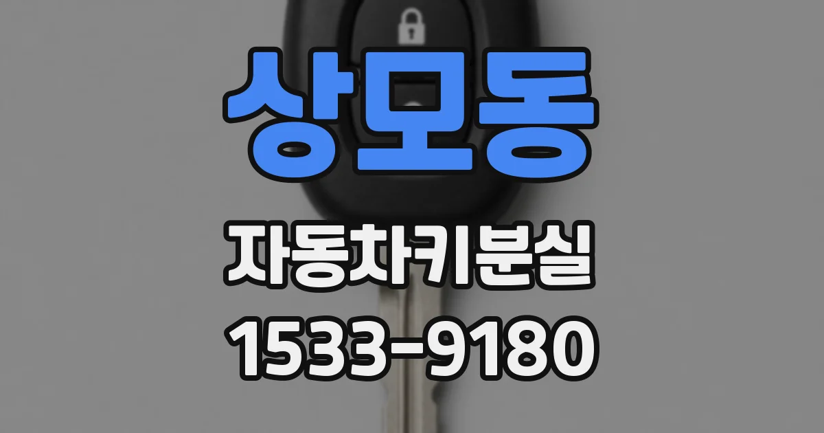 상모동 자동차키분실