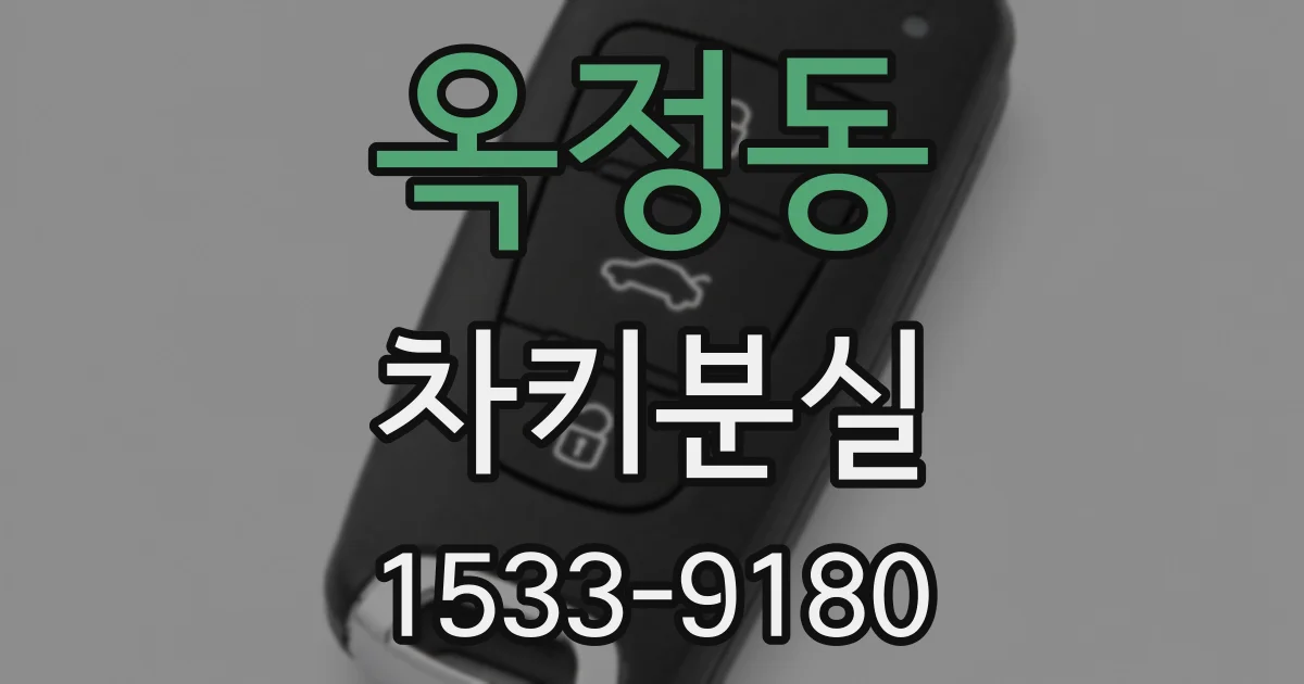 옥정동 차키분실