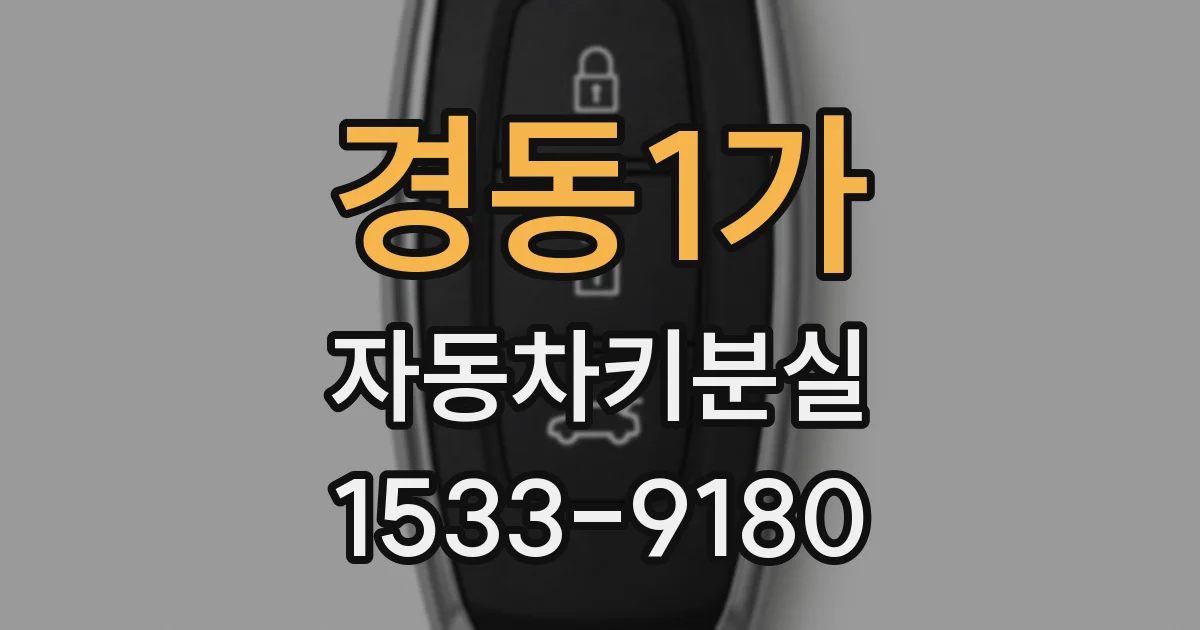 경동1가 자동차키분실