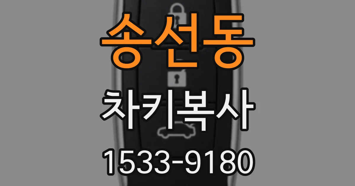 송선동 차키복사