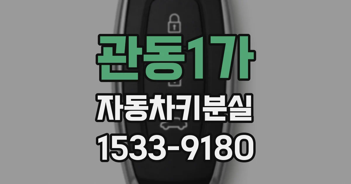 관동1가 자동차키분실