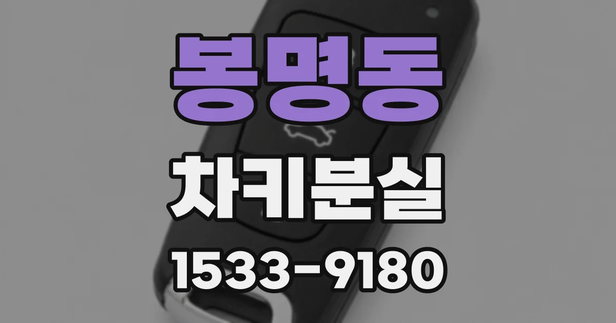 봉명동 차키분실
