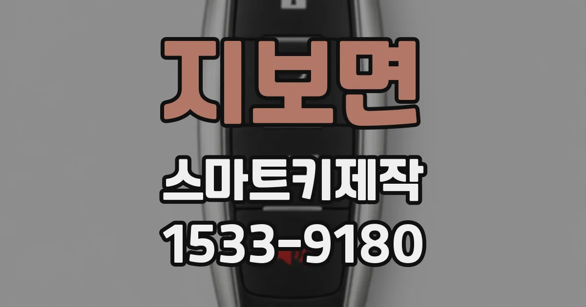 지보면 스마트키제작