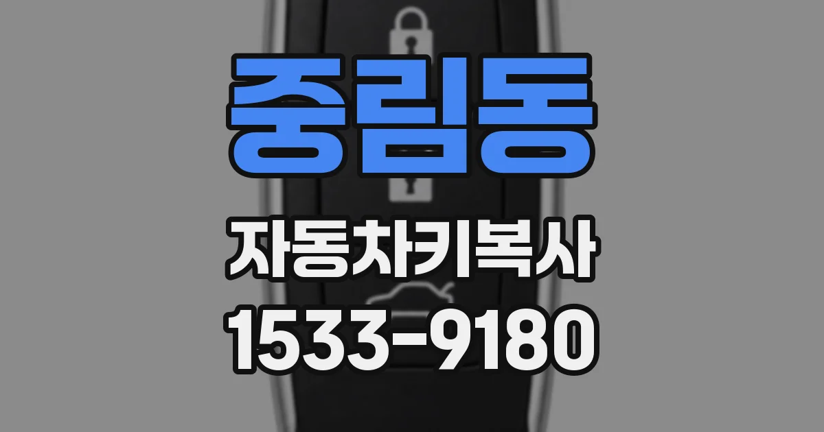 중림동 자동차키복사