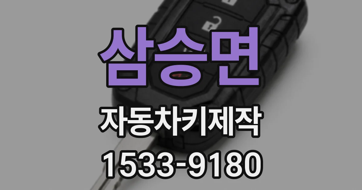 삼승면 자동차키제작