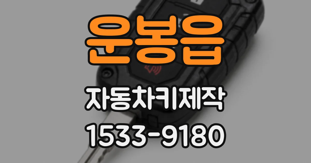 운봉읍 자동차키제작