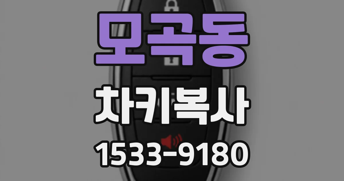 모곡동 차키복사