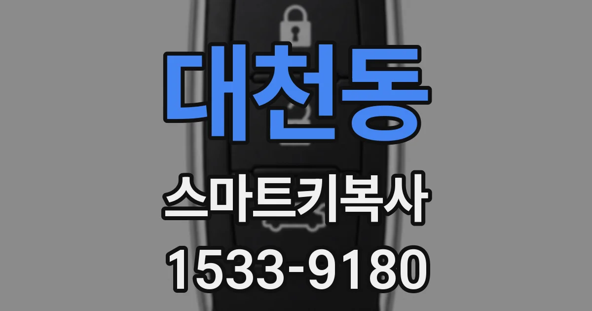 대천동 스마트키복사