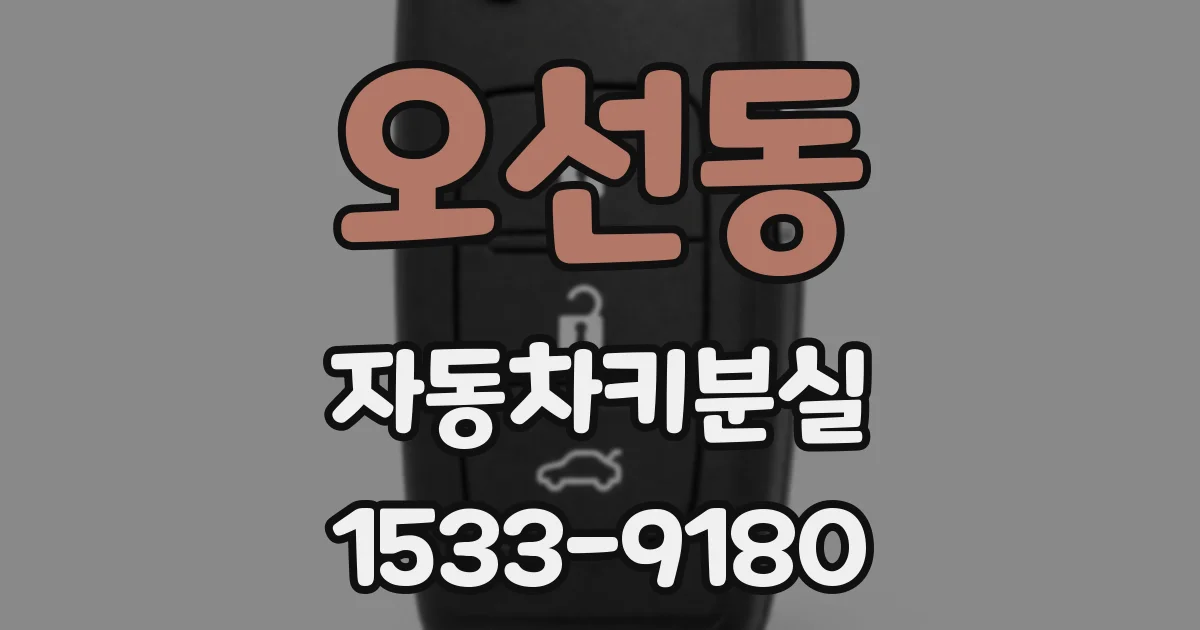 오선동 자동차키분실