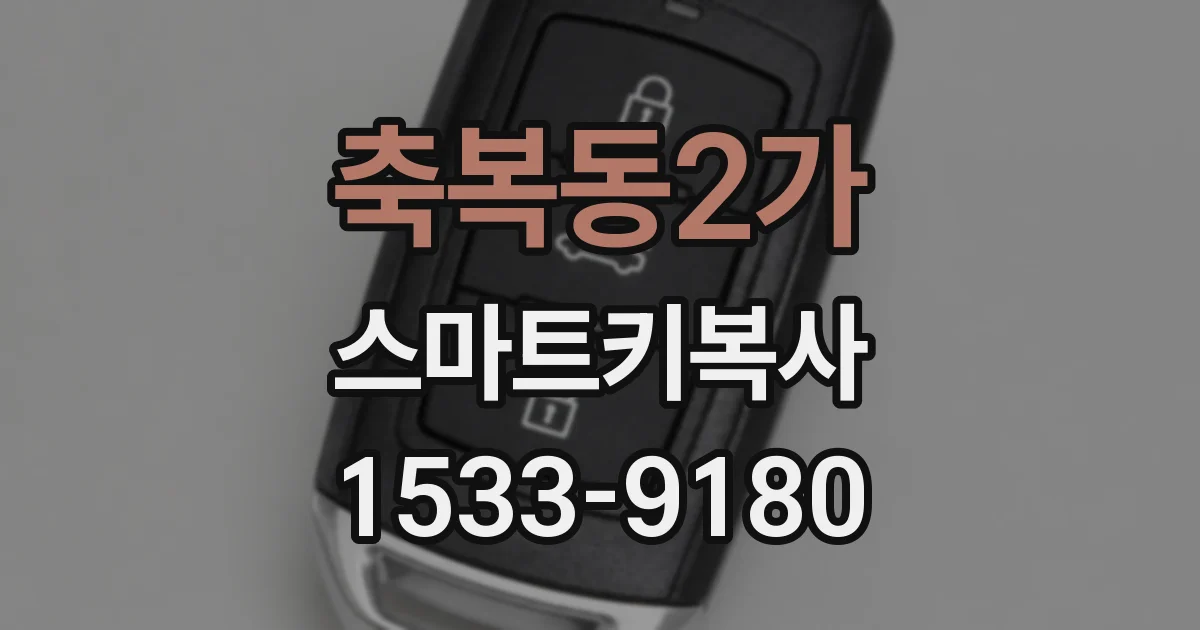 축복동2가 스마트키복사