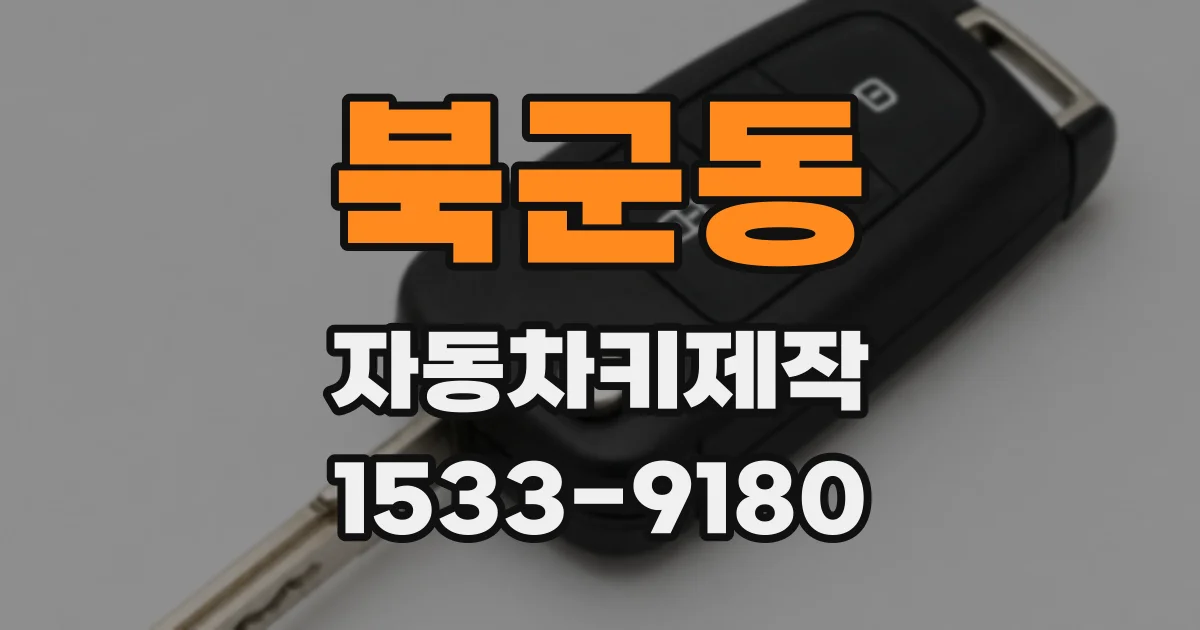 북군동 자동차키제작