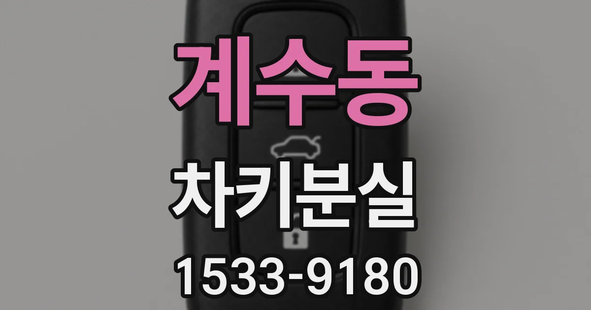 계수동 차키분실