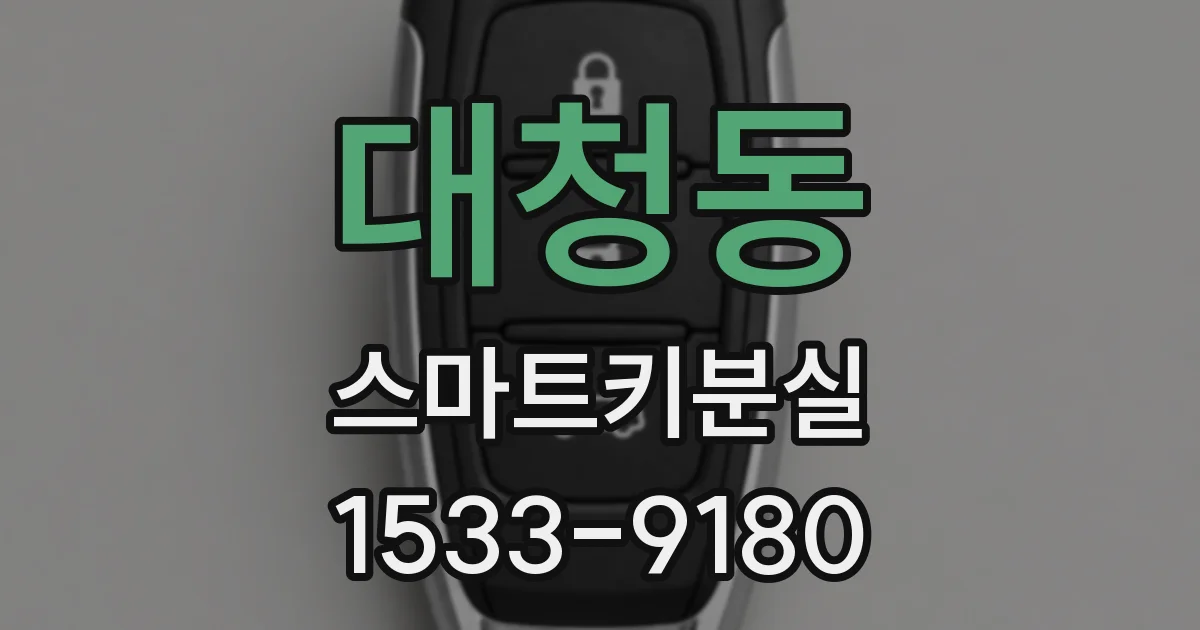 대청동 스마트키분실