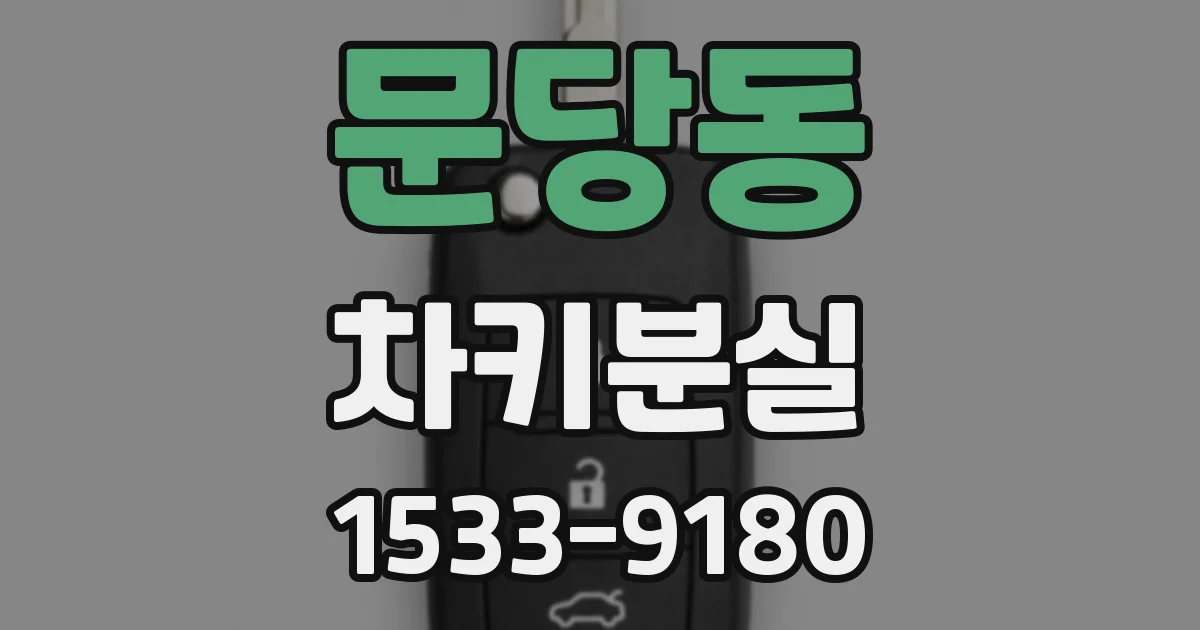 문당동 차키분실
