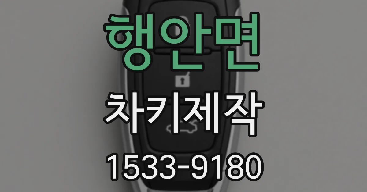 행안면 차키제작