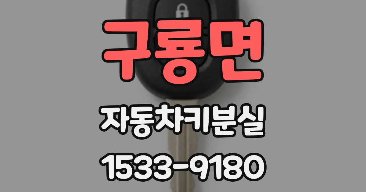 구룡면 자동차키분실