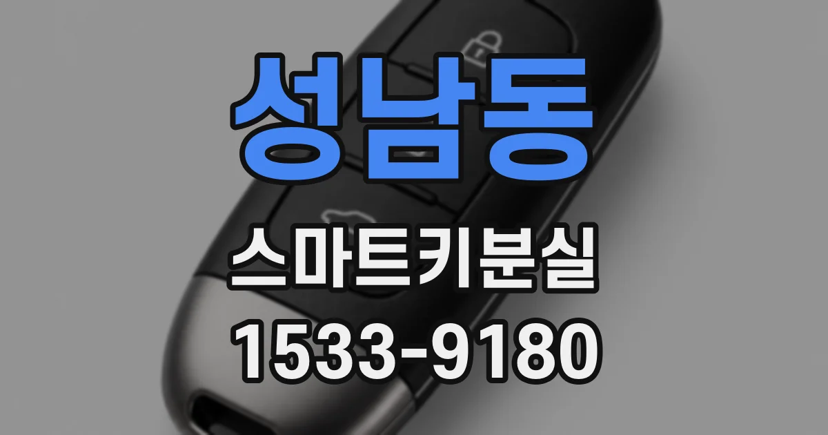 성남동 스마트키분실