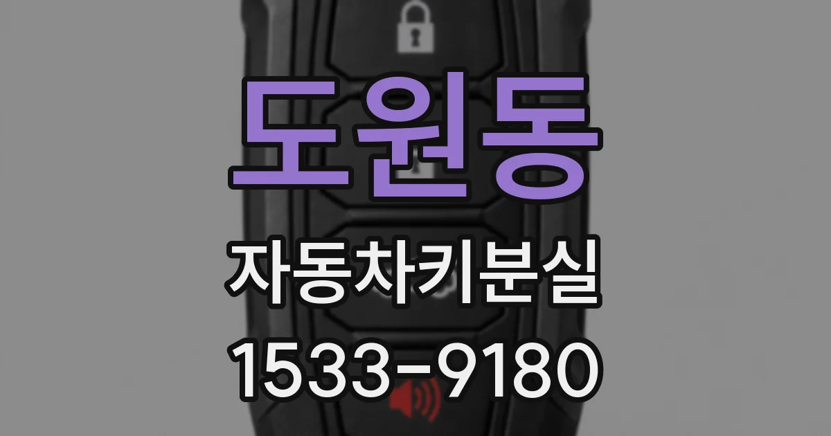 도원동 자동차키분실