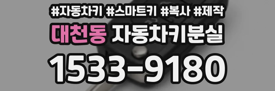 대천동 자동차키분실