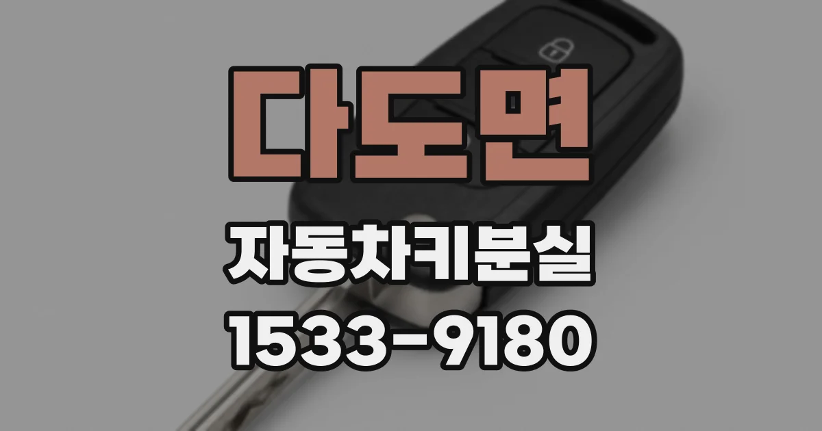 다도면 자동차키분실