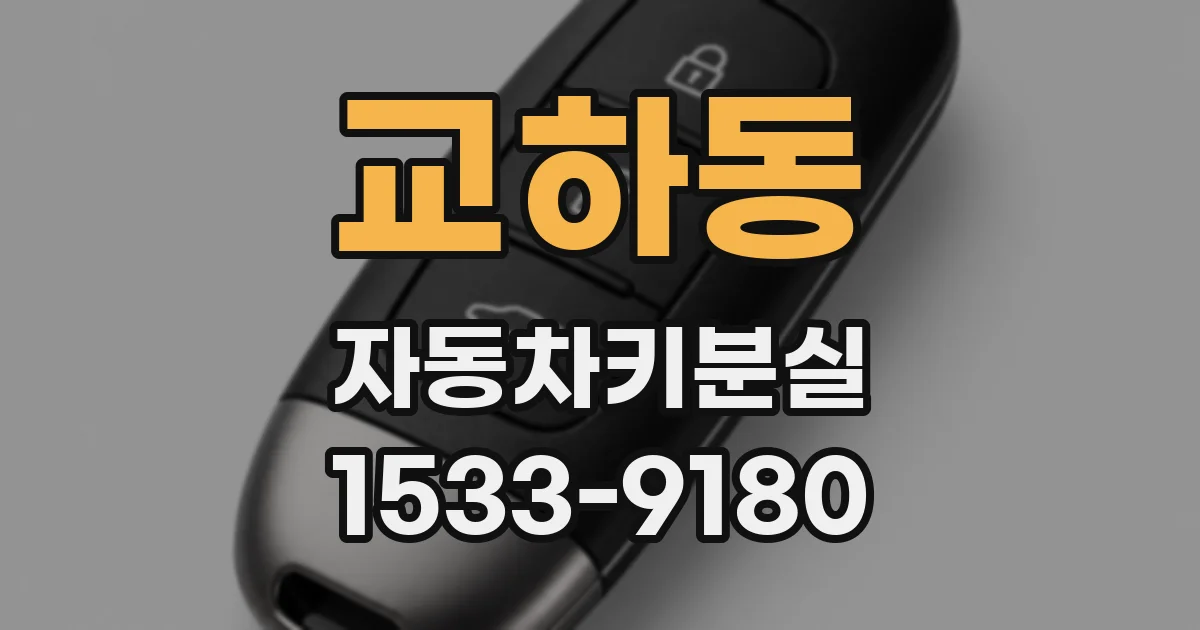 교하동 자동차키분실