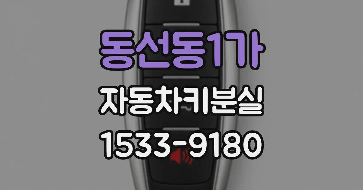 동선동1가 자동차키분실