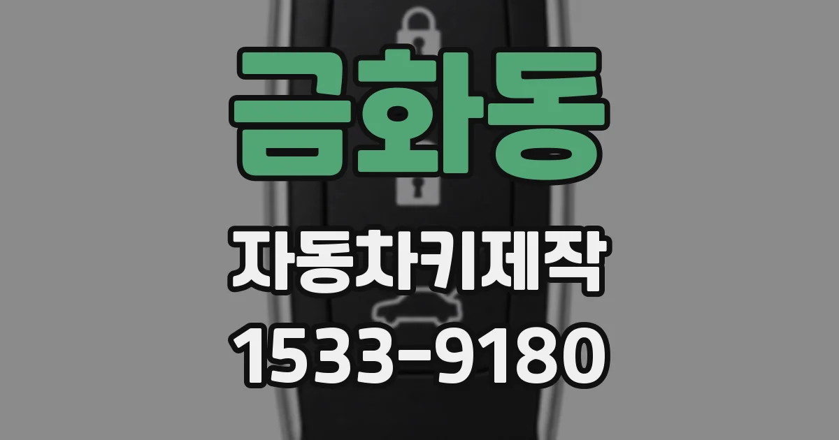 금화동 자동차키제작