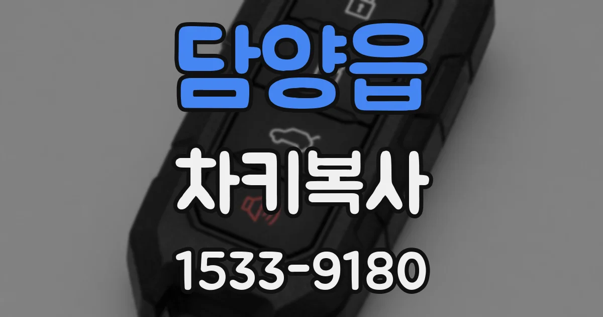 담양읍 차키복사