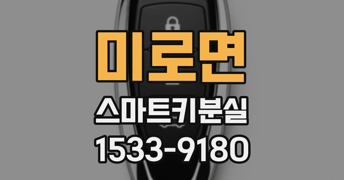 미로면 스마트키분실