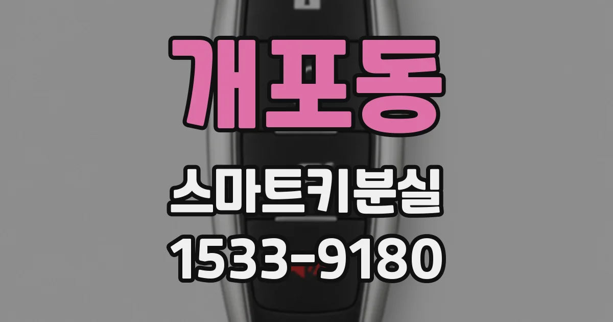 개포동 스마트키분실
