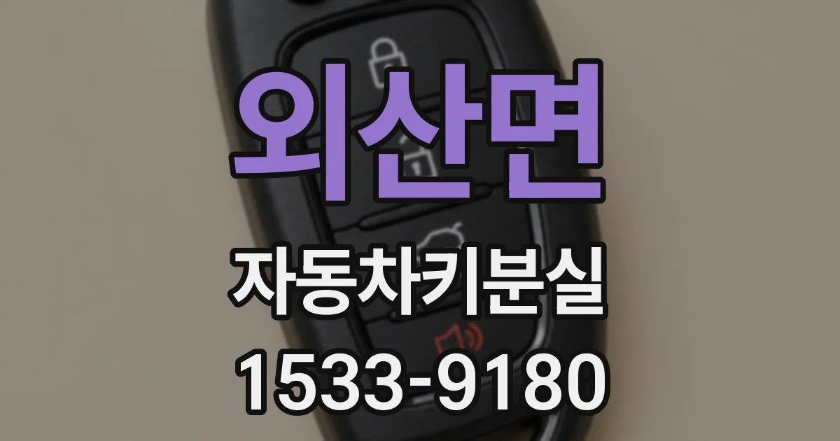 외산면 자동차키분실