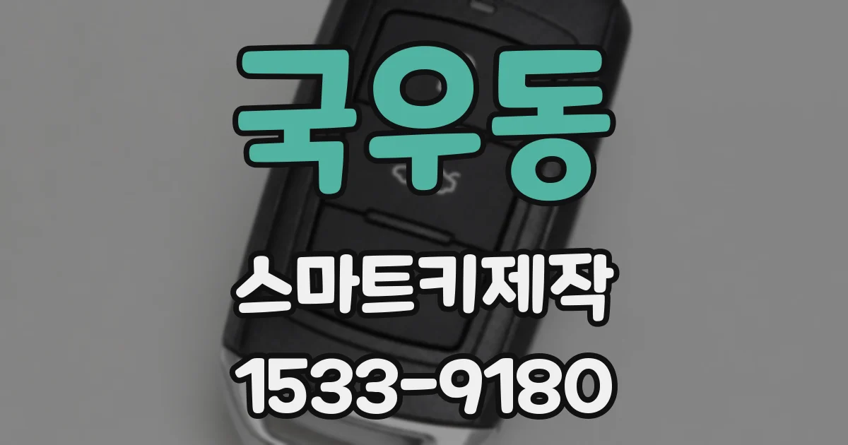 국우동 스마트키제작