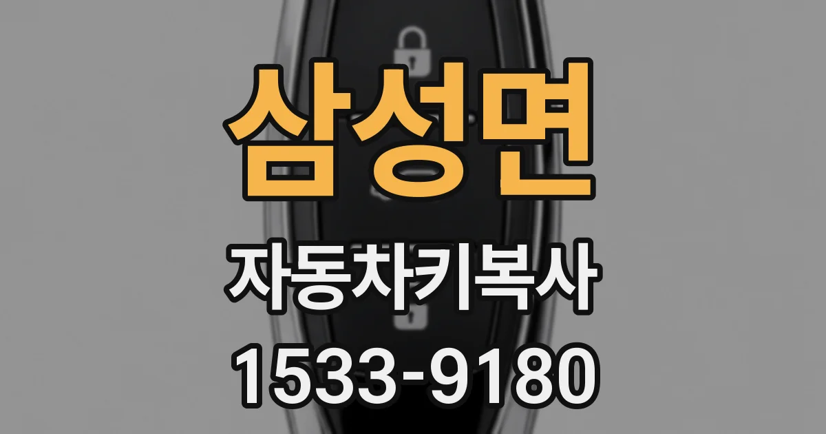 삼성면 자동차키복사