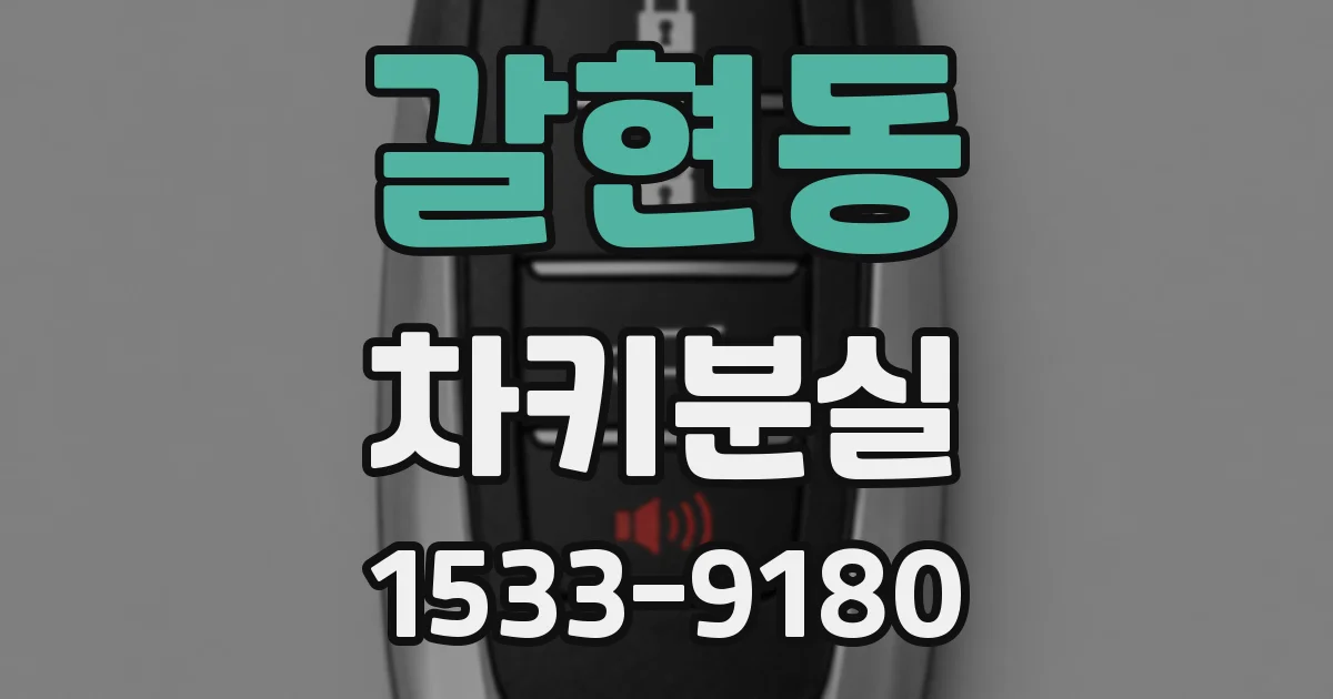 갈현동 차키분실