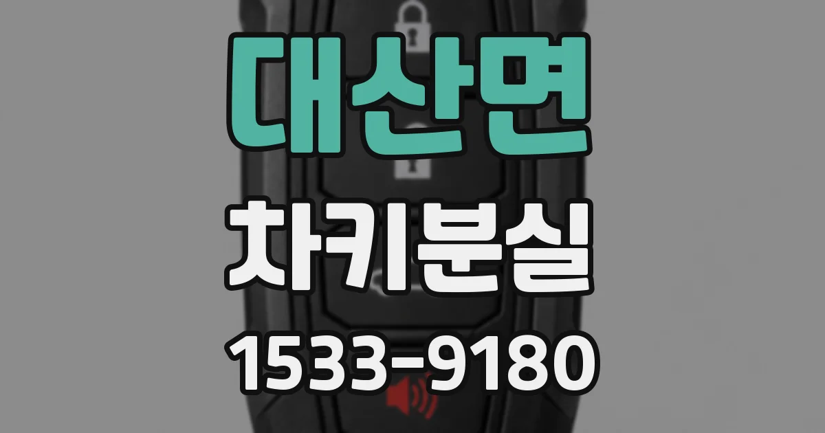 대산면 차키분실