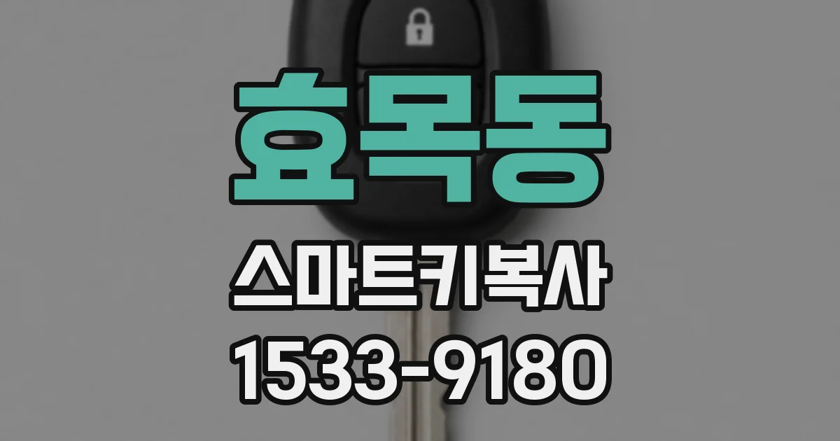 효목동 스마트키복사