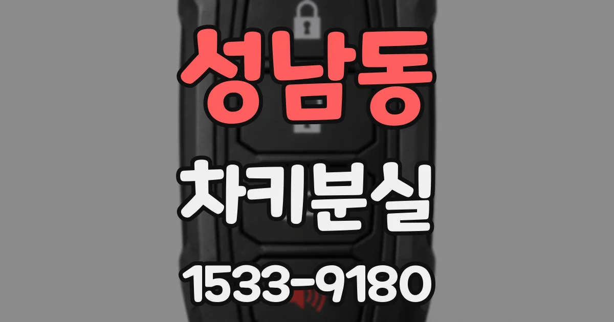 성남동 차키분실