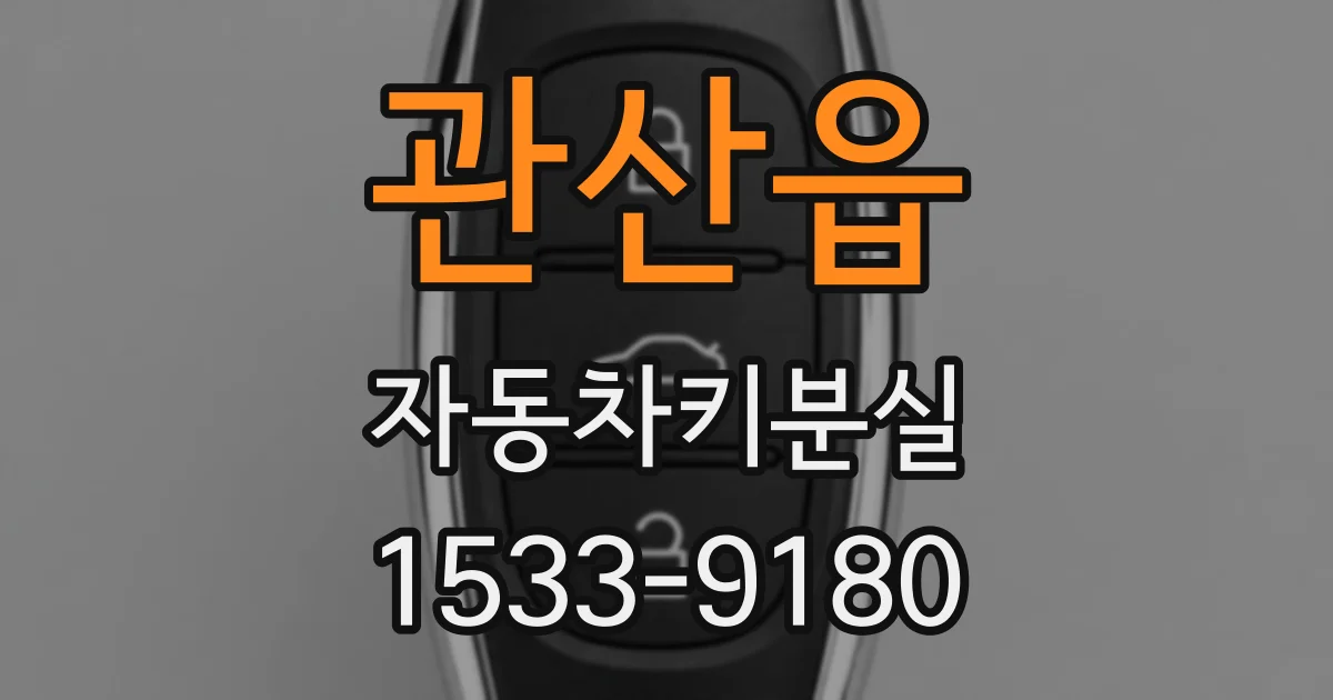 관산읍 자동차키분실
