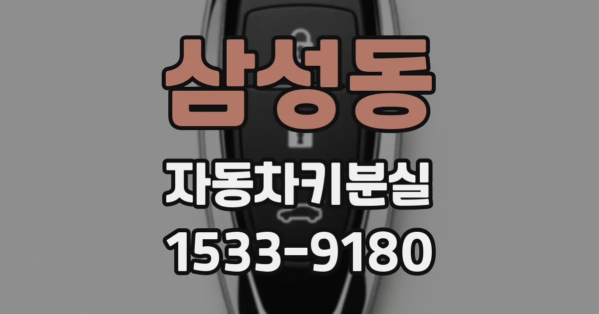 삼성동 자동차키분실