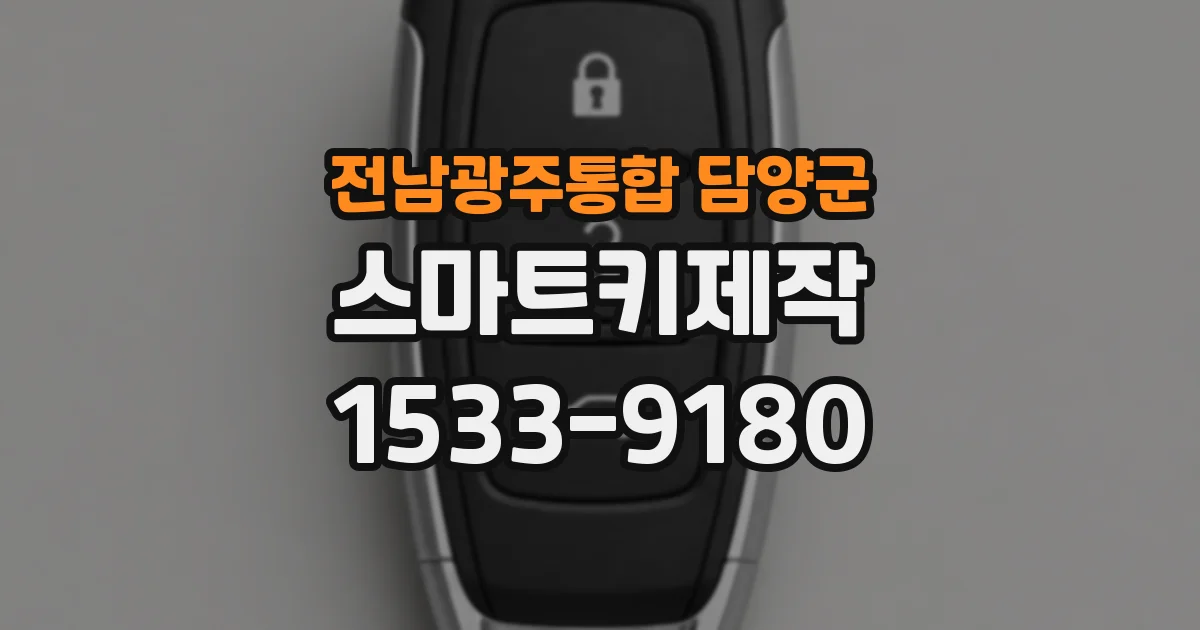 전남광주통합 담양군 스마트키제작