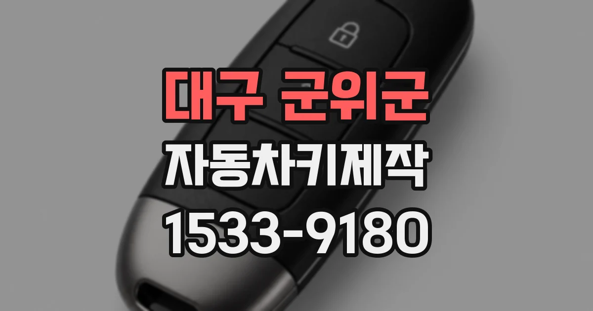 대구 군위군 자동차키제작