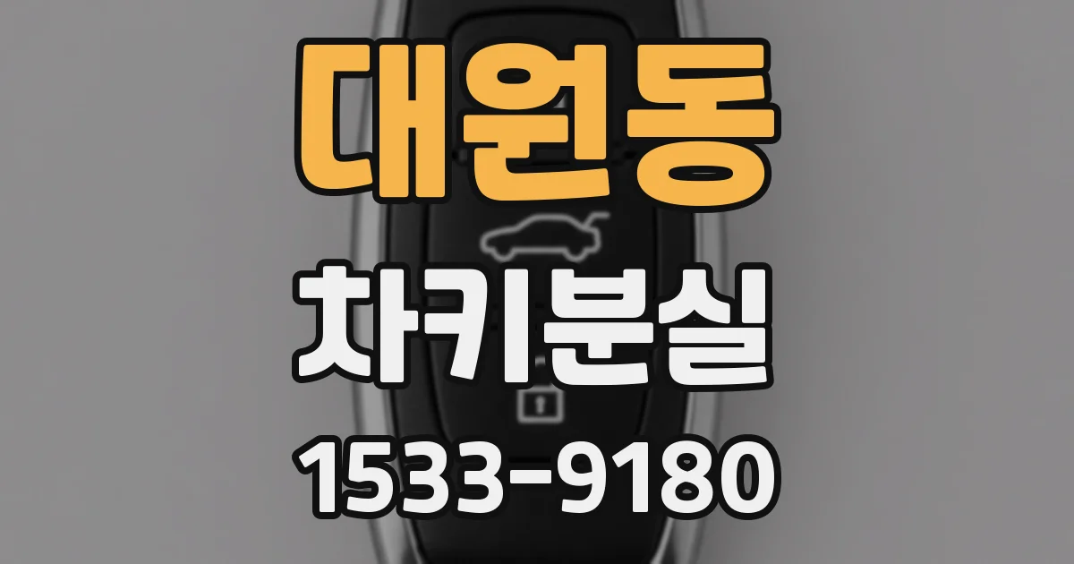 대원동 차키분실