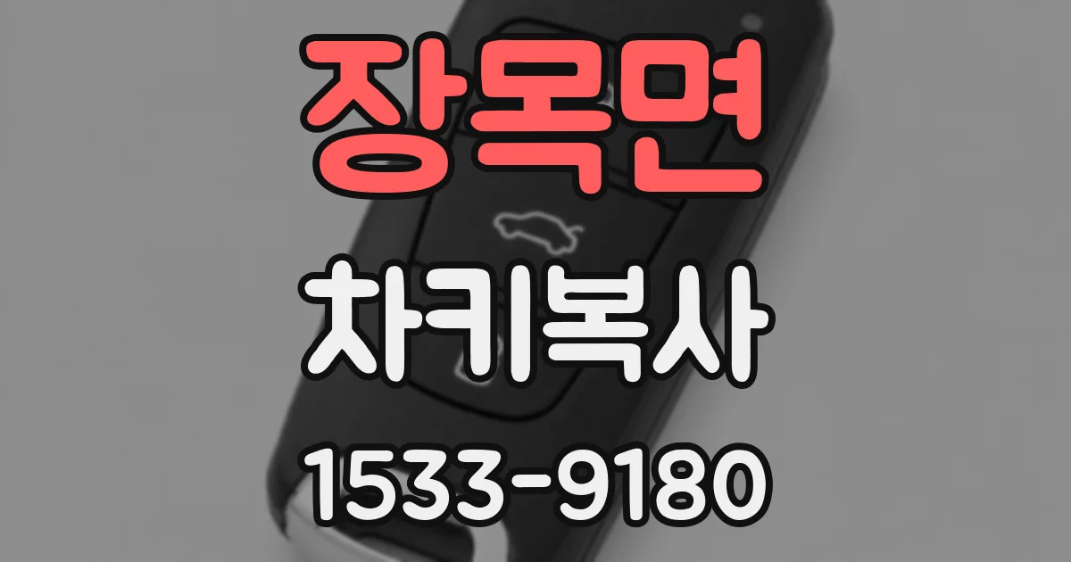 장목면 차키복사