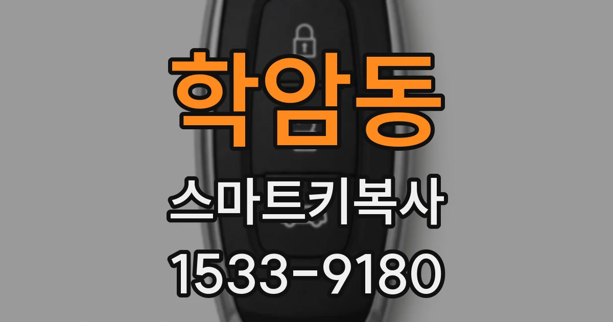 학암동 스마트키복사