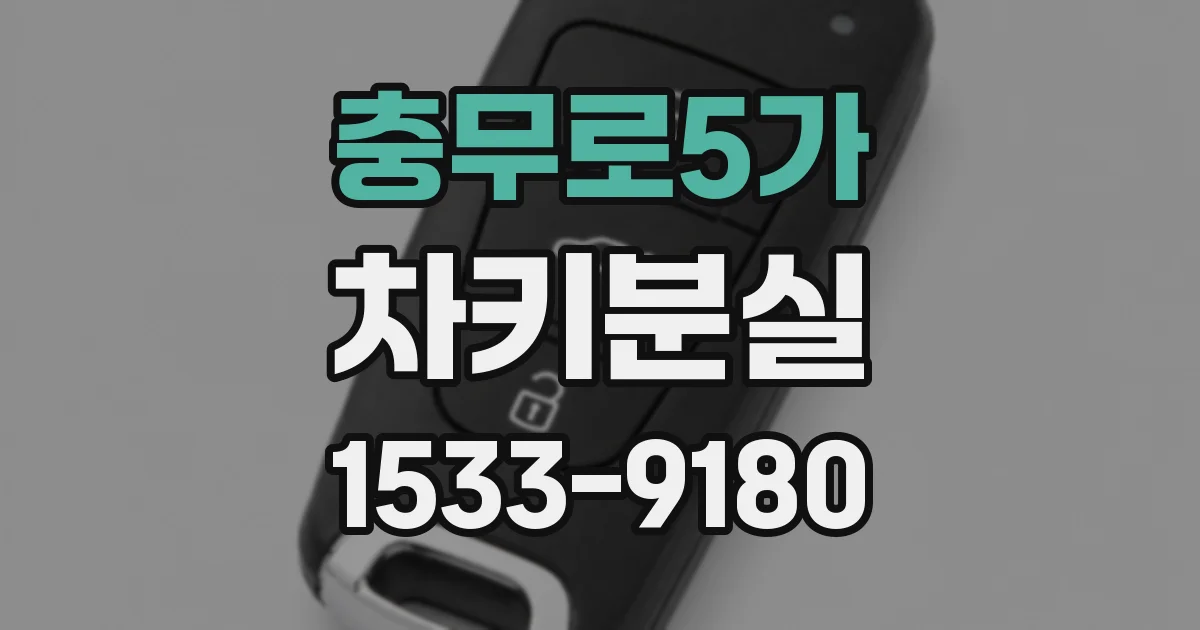 충무로5가 차키분실