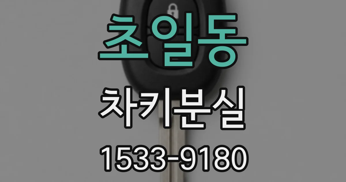초일동 차키분실
