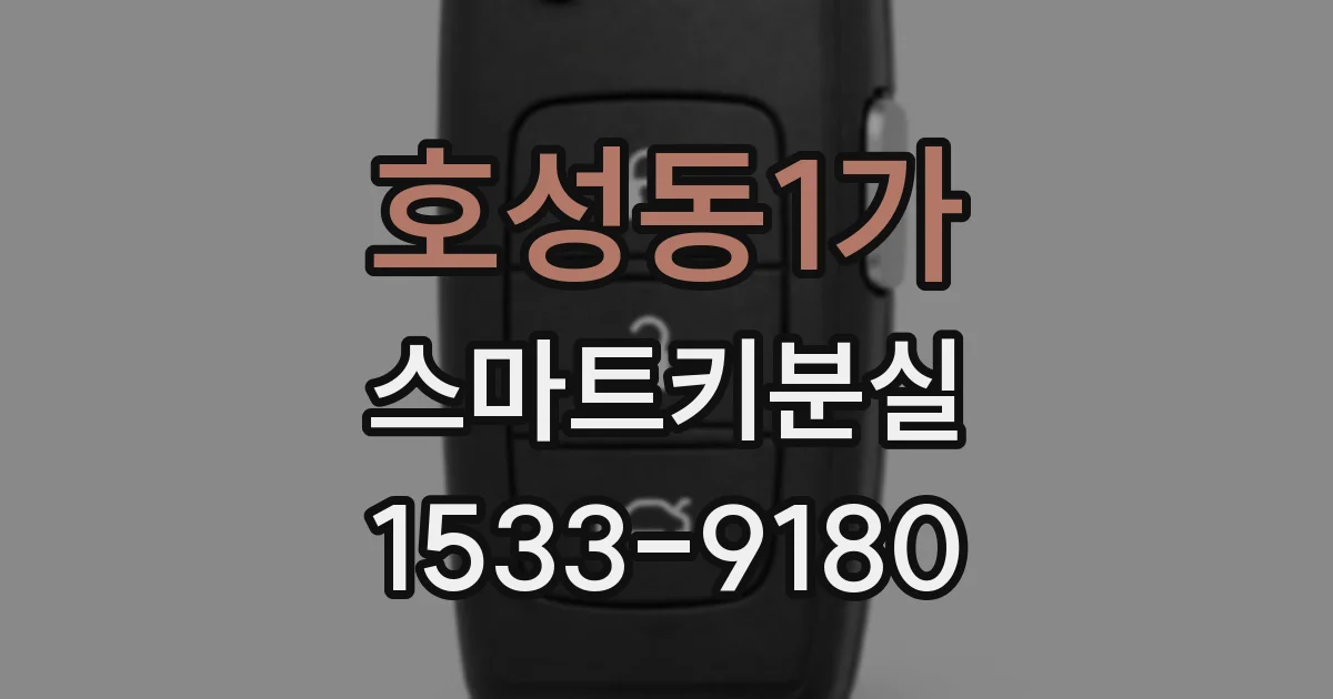 호성동1가 스마트키분실